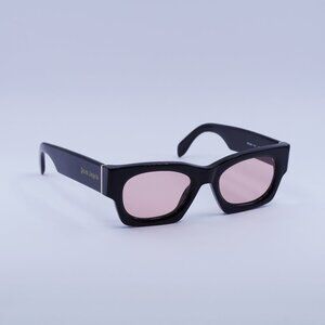Palm Angels PERI089 BODIE 1021 Sunglasses Black Square Frame, Cameo Lenses